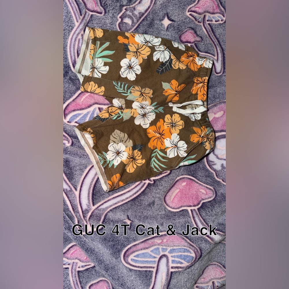 Cat & Jack Brown Floral Kids Casual Bottoms